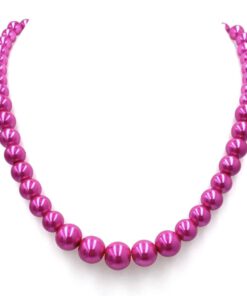 Ketting Grace van fuchsia glasparels