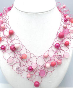 Korte ketting Kaylee roze